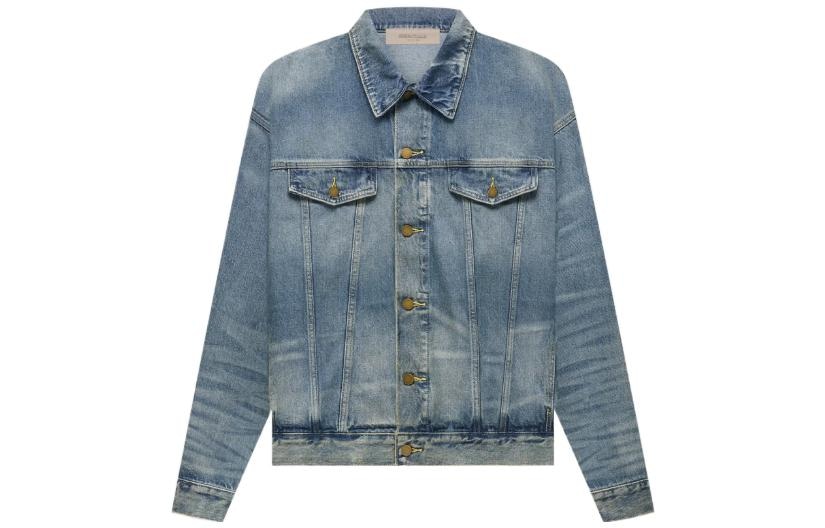 Fear of God Essentials FW22 Trucker Jacket Indigo