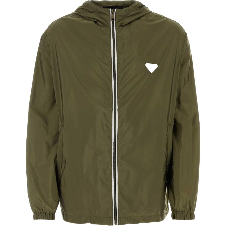 Prada Hooded Zip Jacket Green
