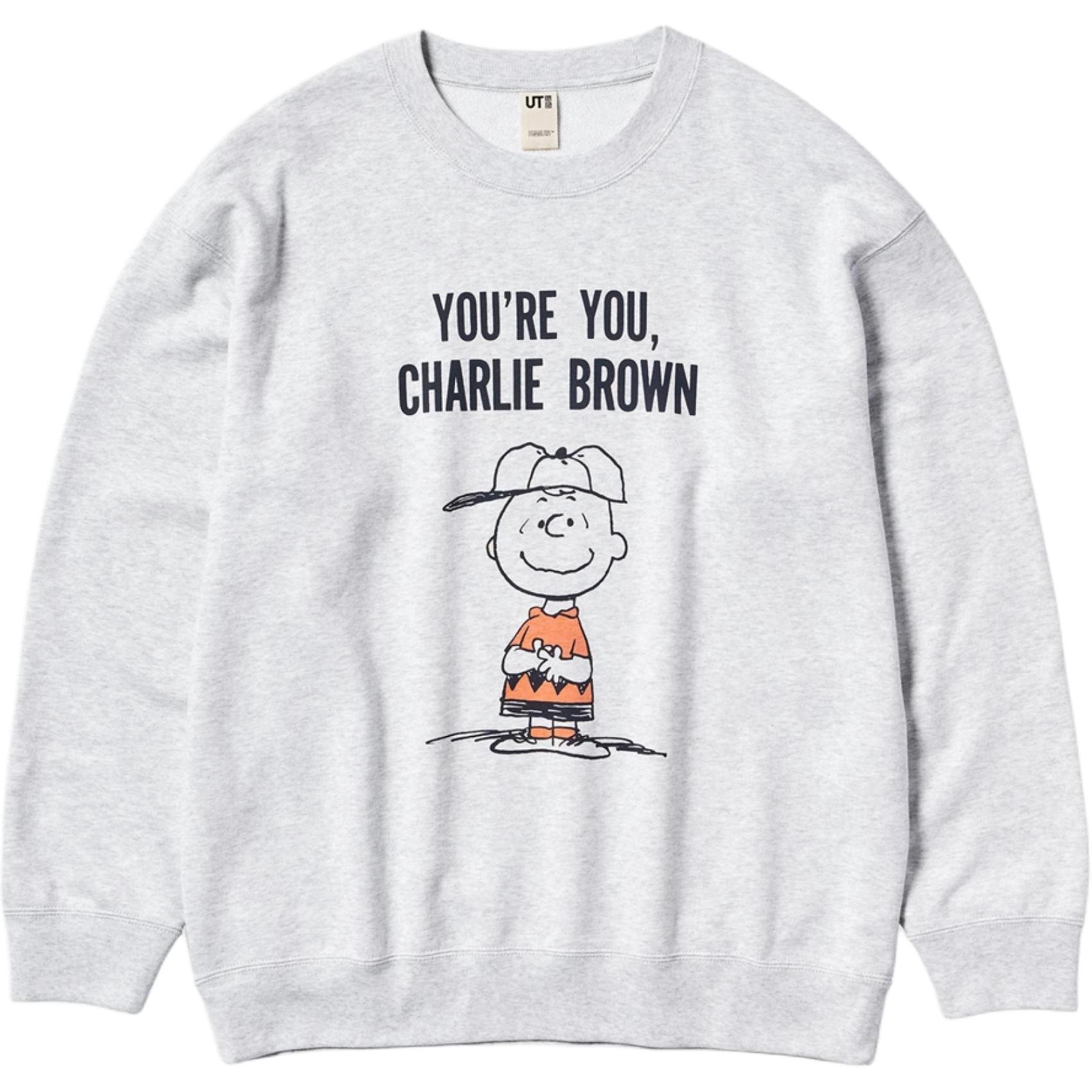 UNIQLO/优衣库 UNIQLO Peanuts Snoopy Crewneck Sweatshirt Grey
