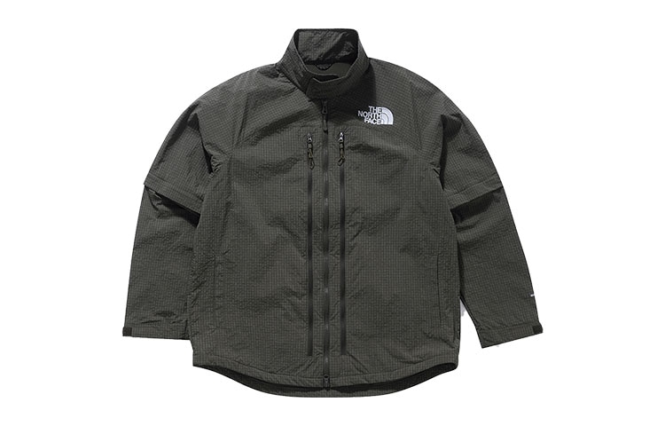 Куртка The North Face SS23 Urban Renewal Logo Embroidered Detachable Sleeve Windproof Jacket Green