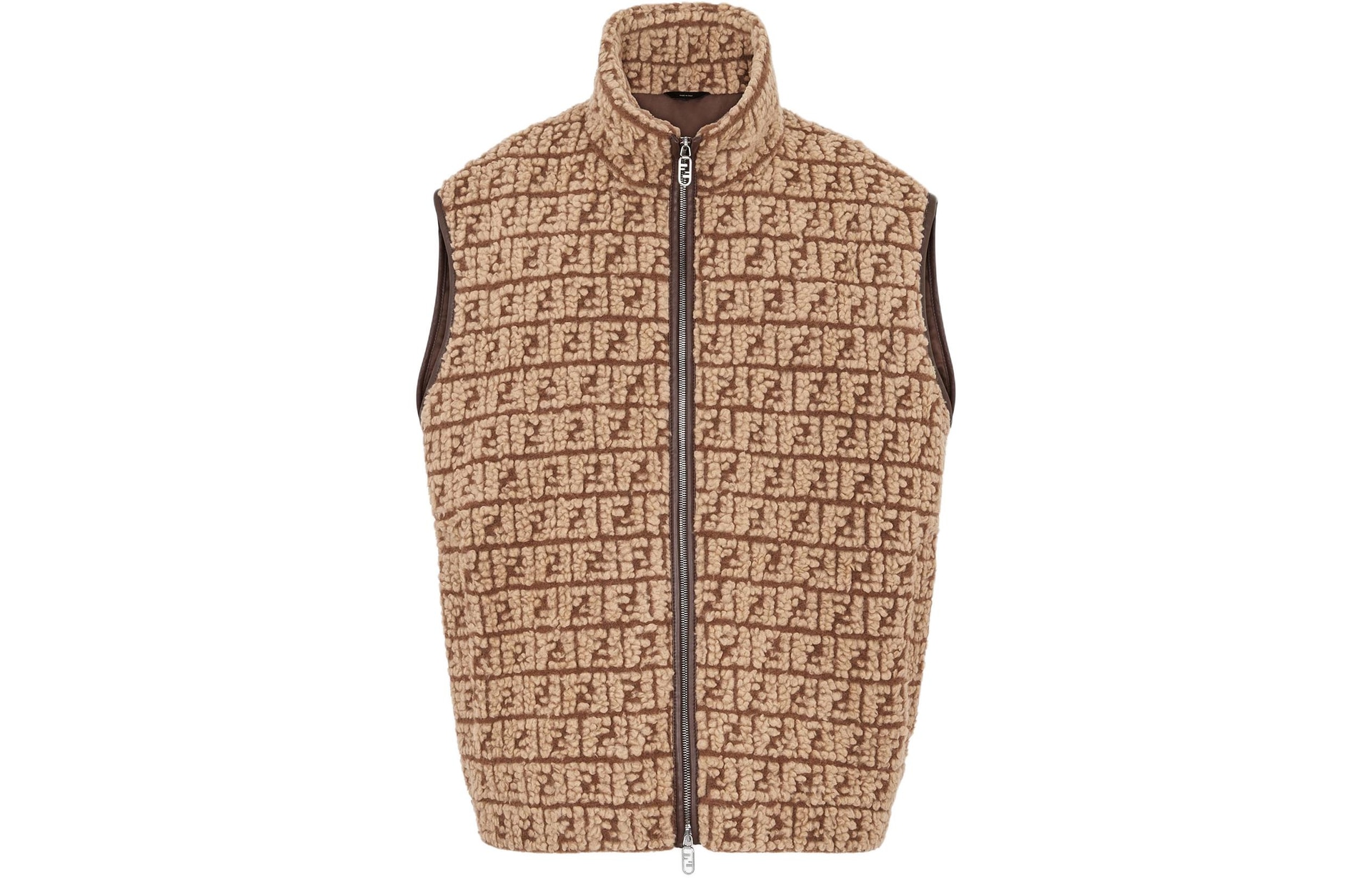 FENDI/芬迪 Fendi Logo Jacquard Vest Brown