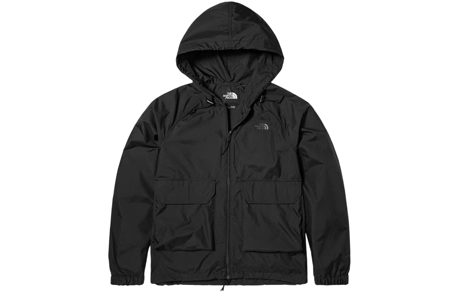 北面/THE NORTH FACE The North Face Logo Print Hoodie Jacket Black