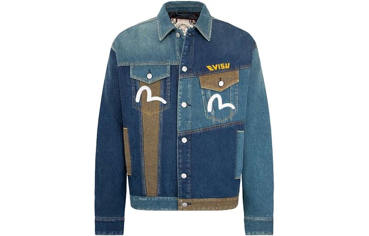 EVISU FW22 Patchwork Denim Jacket
