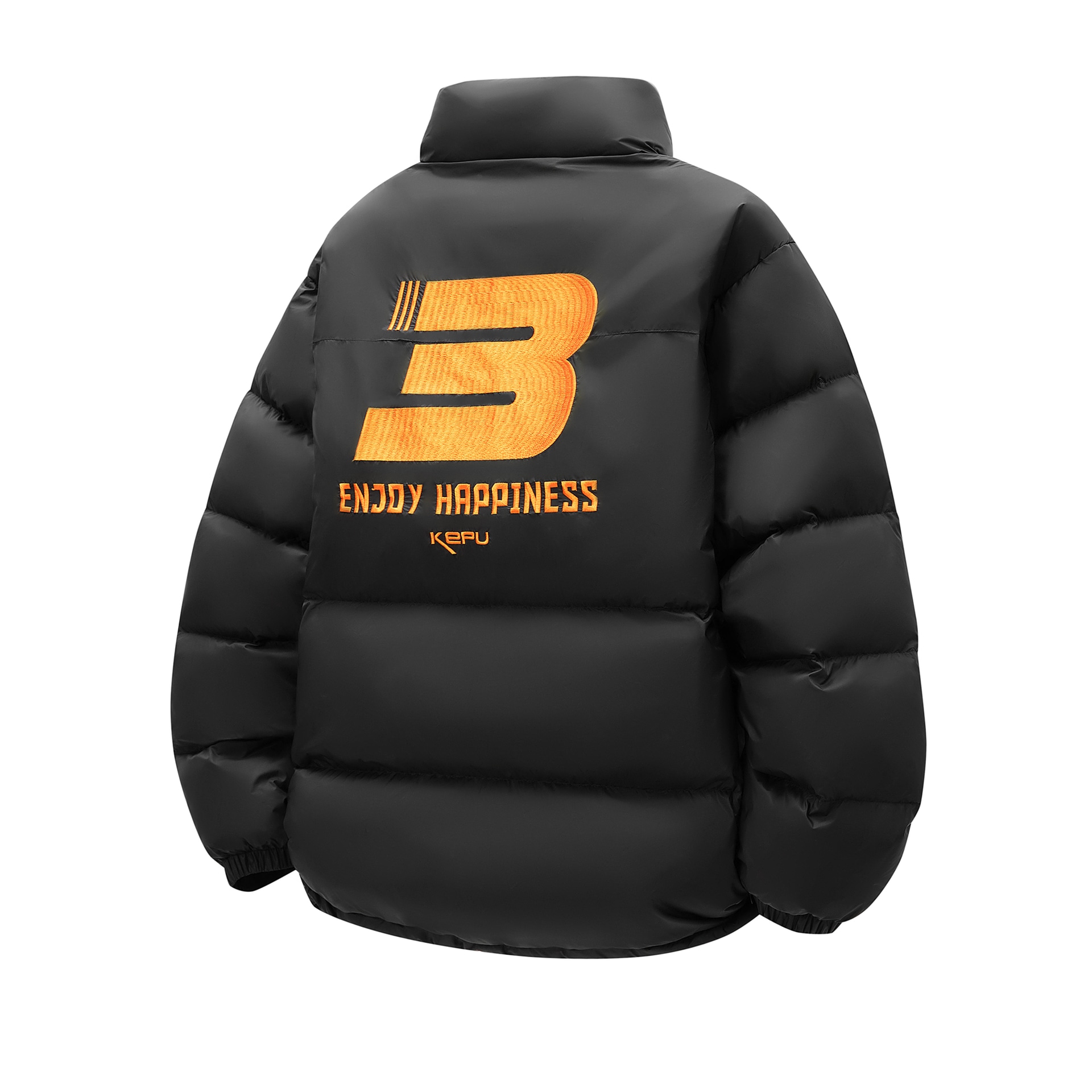 科朴kepu Kepu Embroidered Logo Puffer Jacket Black