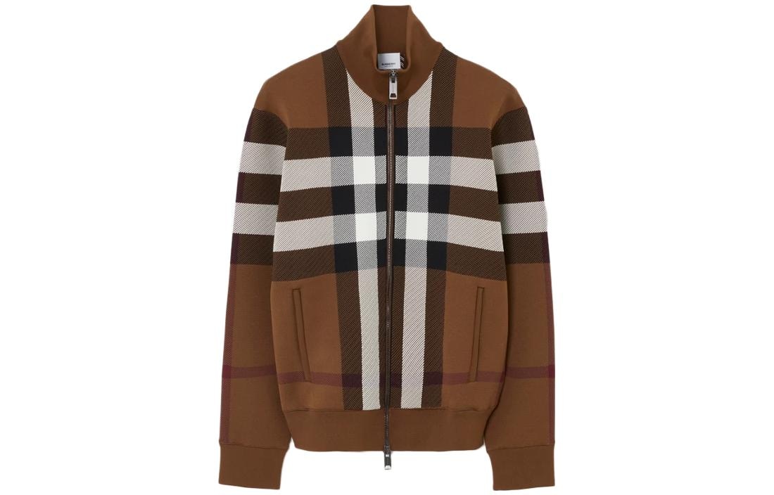 Burberry FW23 Check Zip Jacket Brown