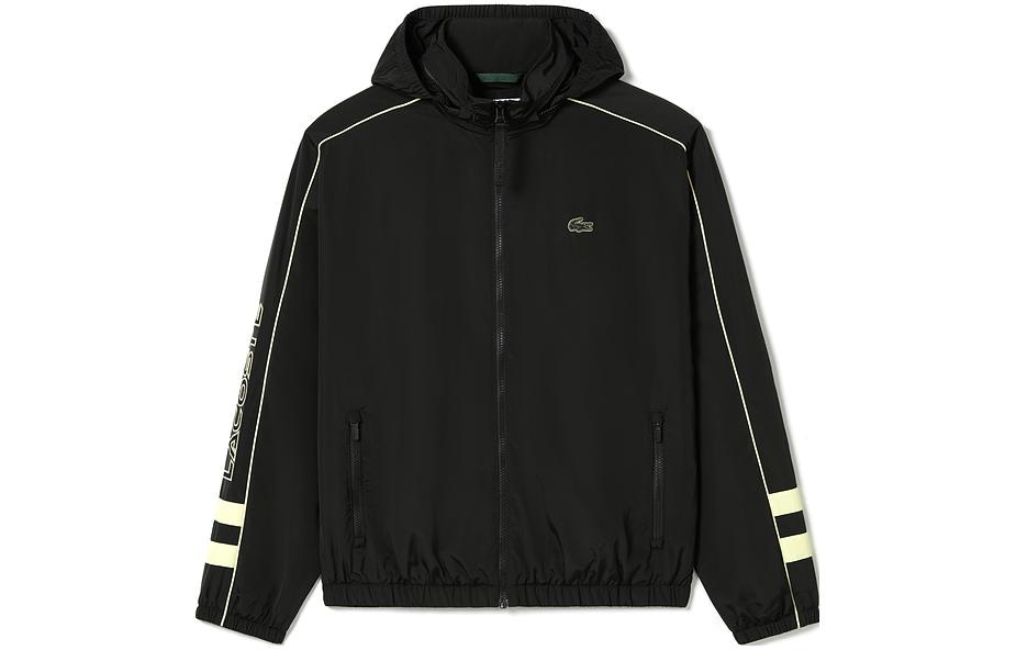 Lacoste Logo Print Hooded Jacket