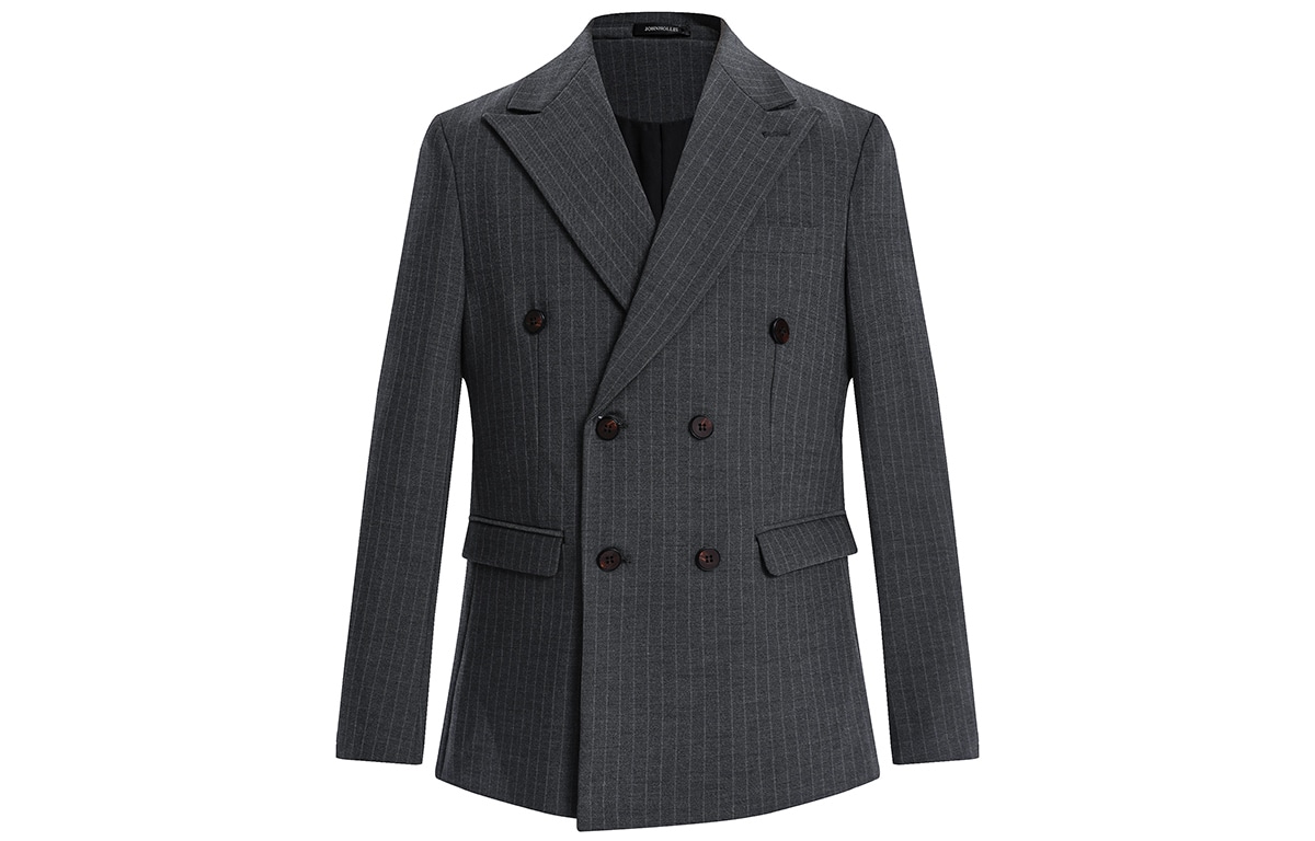Johnhollis Striped Slim Double-Breasted Suit — фото 2