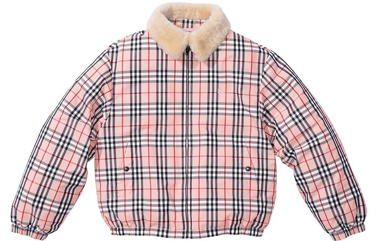 Supreme x Burberry Shearling Collar Down Puffer Jacket — фото 6