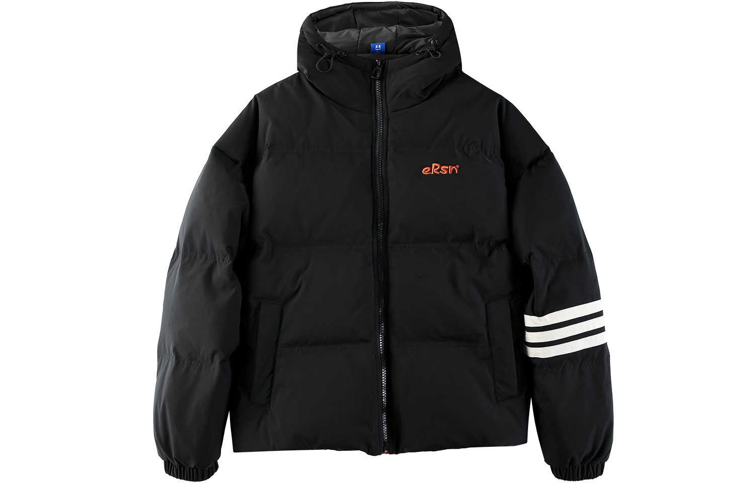 ER Basic Striped Hoodie Down Jacket