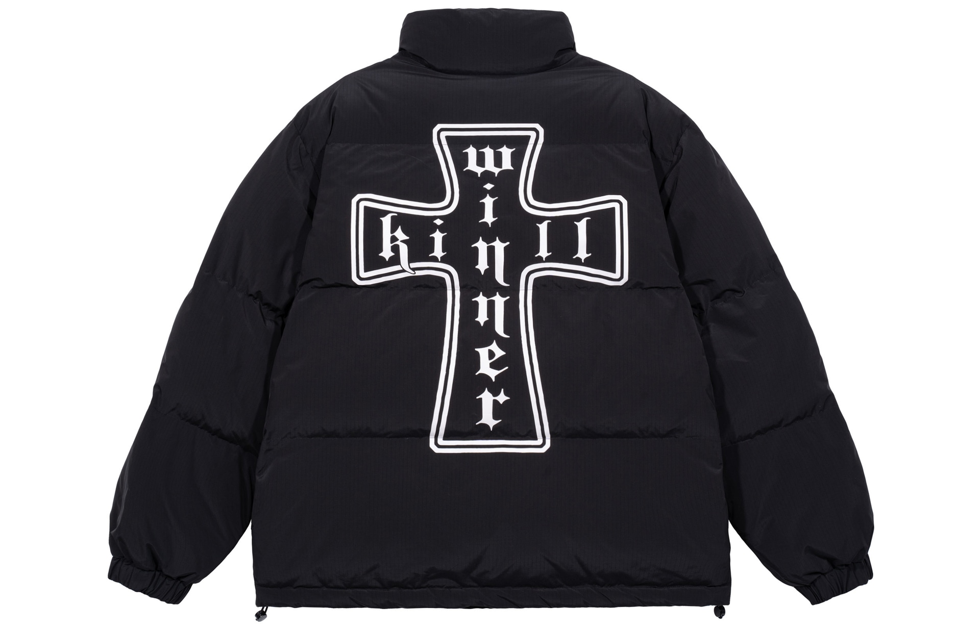 KILLWINNER Noah's Ark Cross Print Puffer Jacket