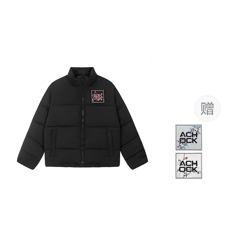 A chock Basic Letter Cotton Jacket