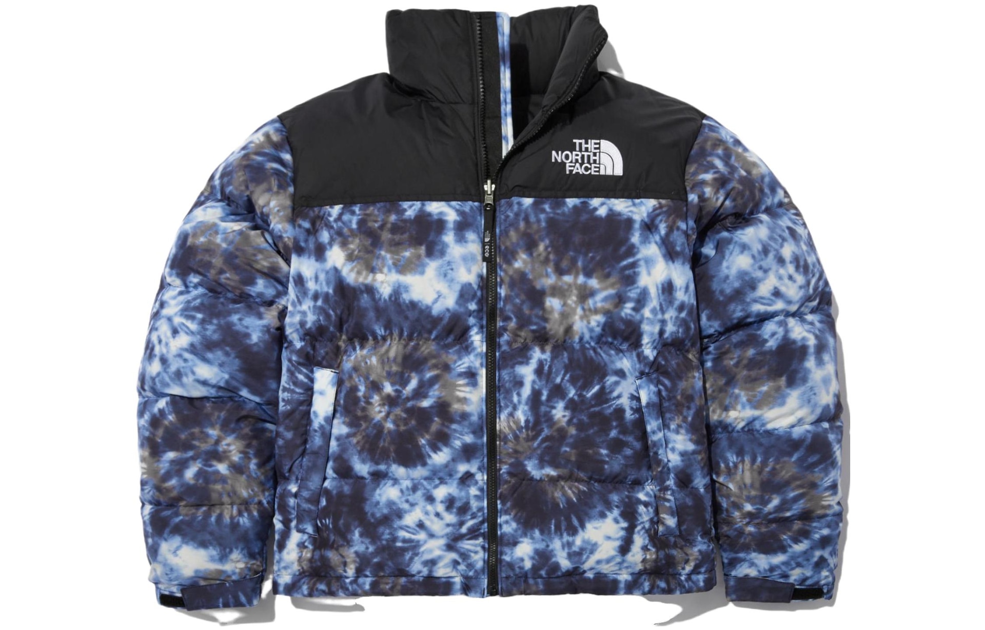 北面/THE NORTH FACE The North Face Logo Print Puffer Jacket Blue