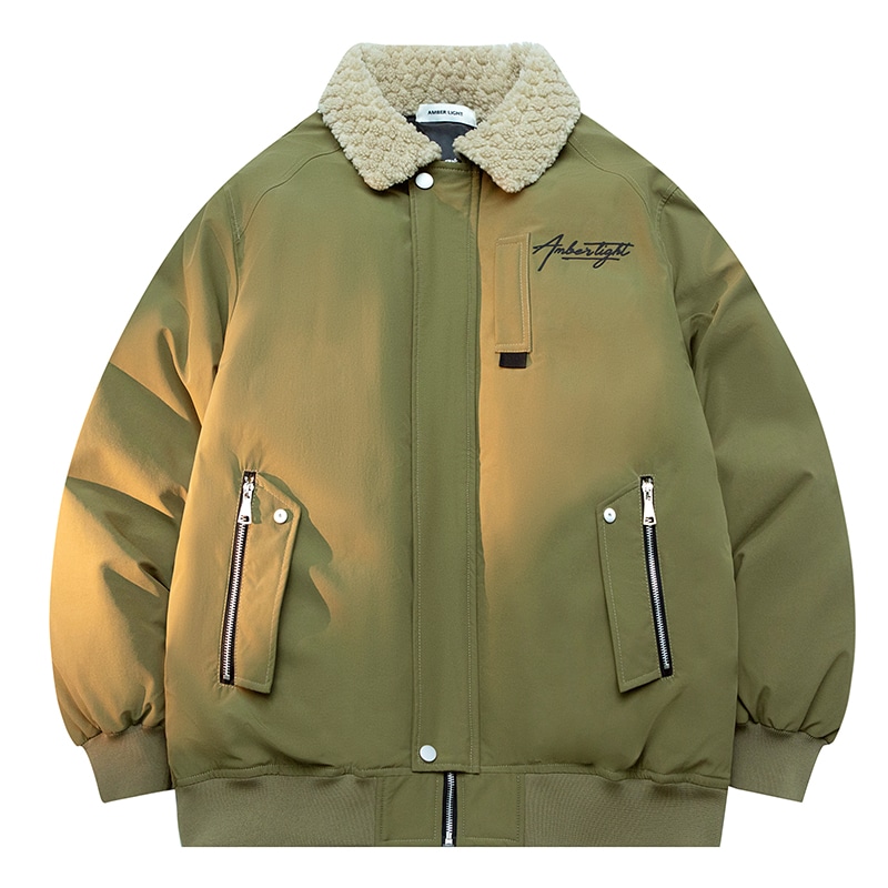 AMBER LIGHT Retro Workwear Cotton Jacket