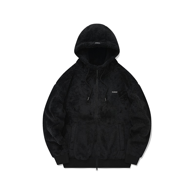 COVERNAT Fleece Logo Hoodie Black