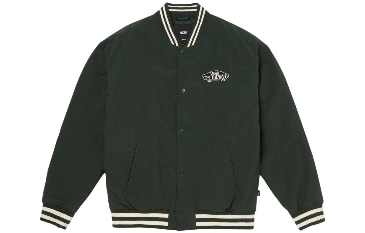 Куртка Vans Logo Print Stand Collar Jacket Khaki Green