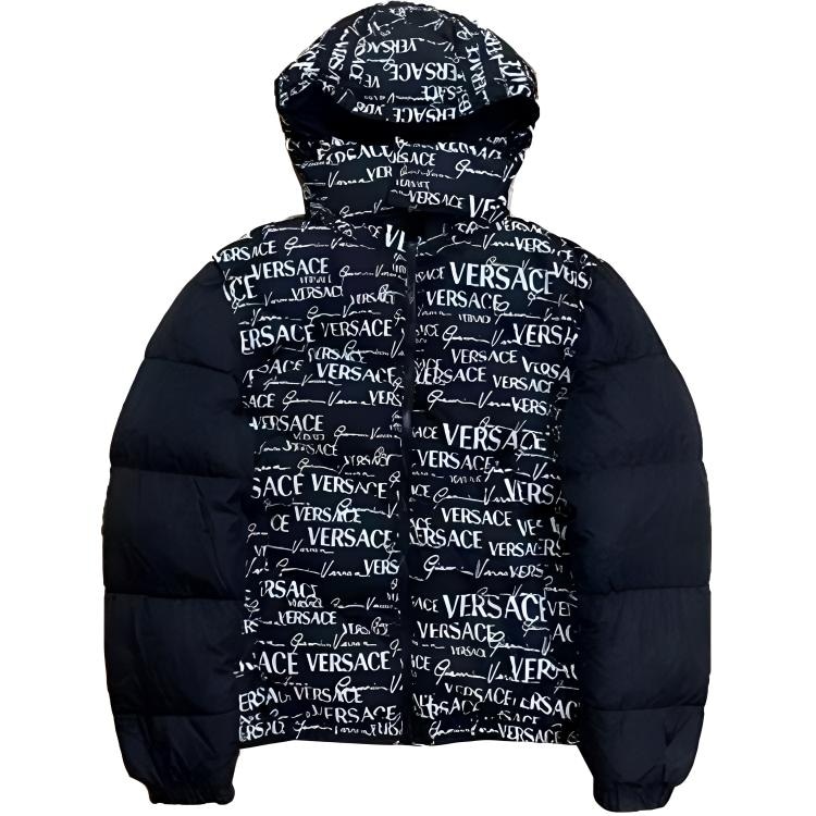 VERSACE/范思哲 Versace Reversible Hooded Down Jacket Black