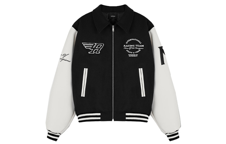 REPRESENT FW22 Racing Team Varsity Jacket Black