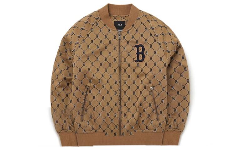 MLB FW22 Logo Long Sleeve Beige