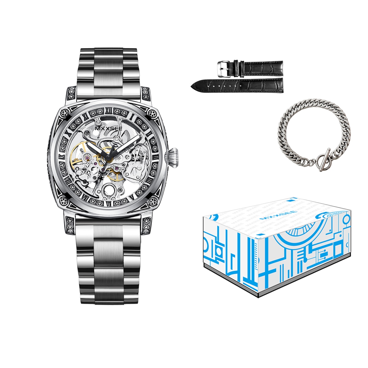 麦施MXXSEE MXXSEE Trend Cool Series Double-sided Skeleton Automatic
