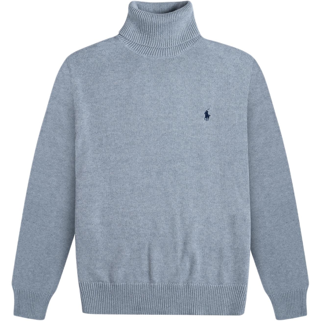 Polo Ralph Lauren FW24 Solid Polo Knit Sweater Gray