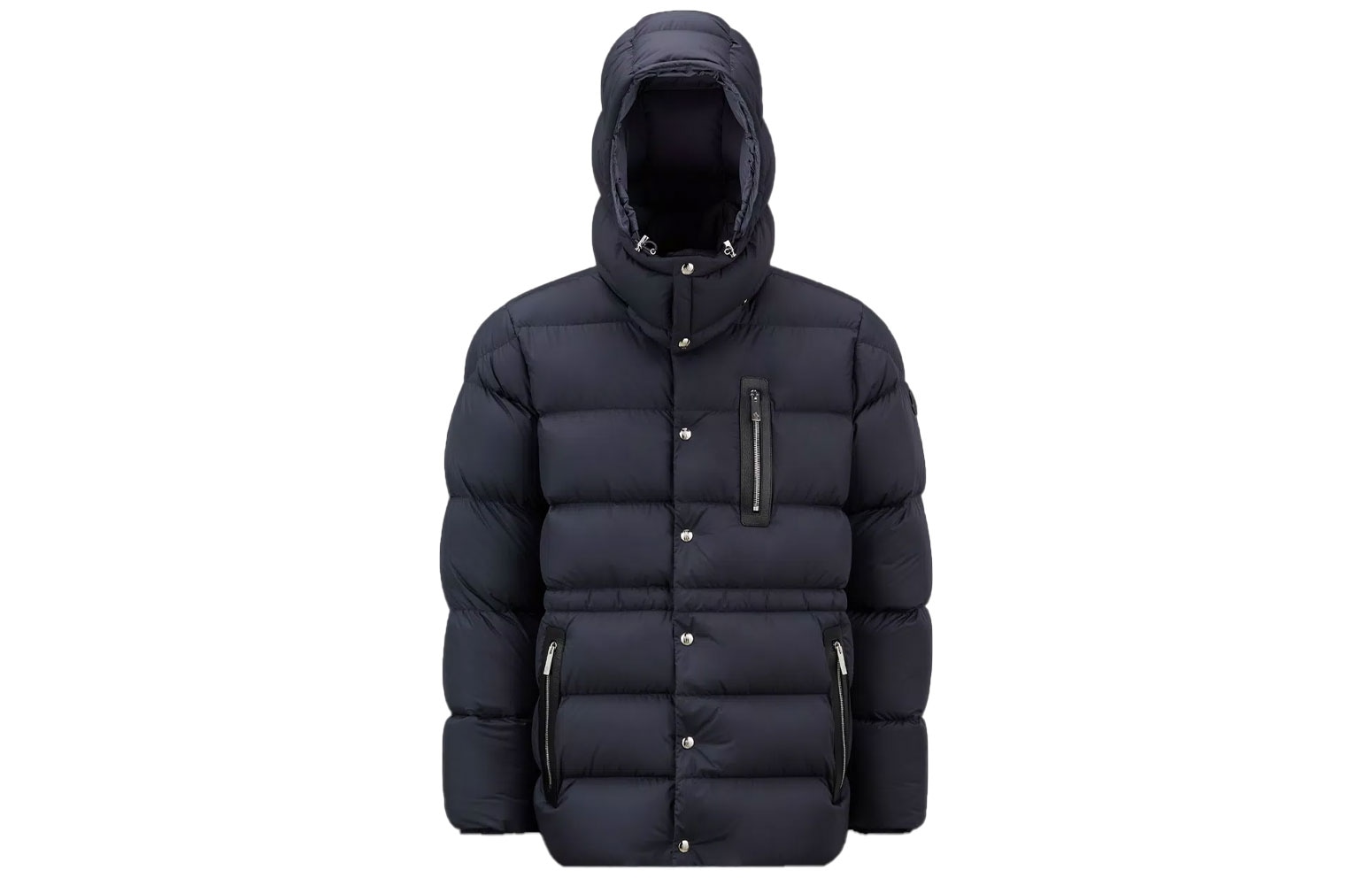 Moncler FW23 Colorblock Hoodie Down Jacket Blue
