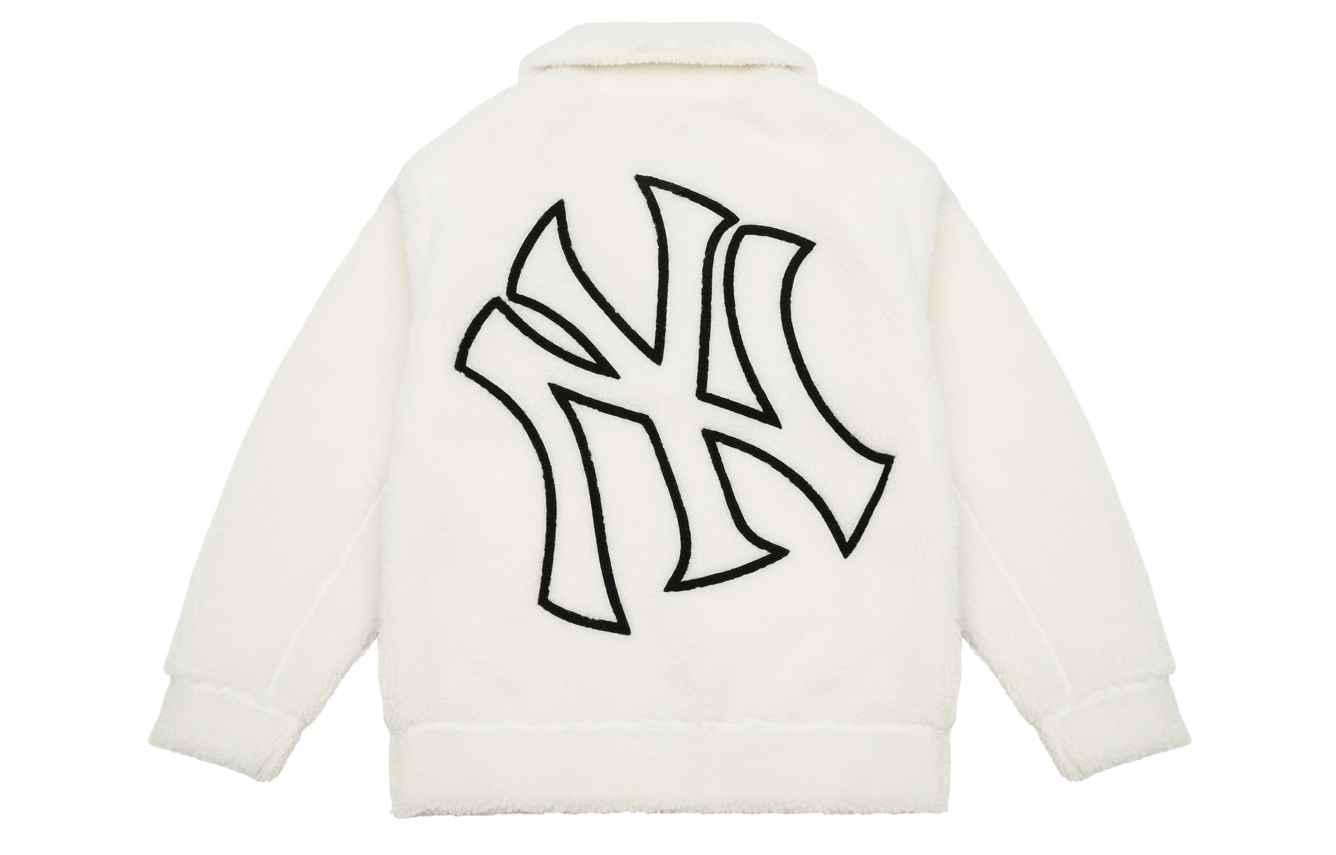 MLB Logo Fleece Jacket Cream