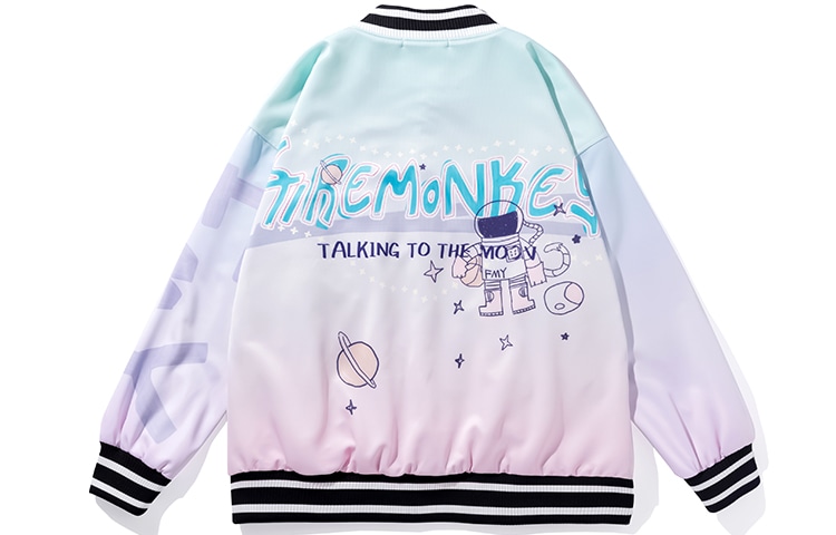 火猴/FireMonkey FireMonkey Astronaut Varsity Jacket Pink