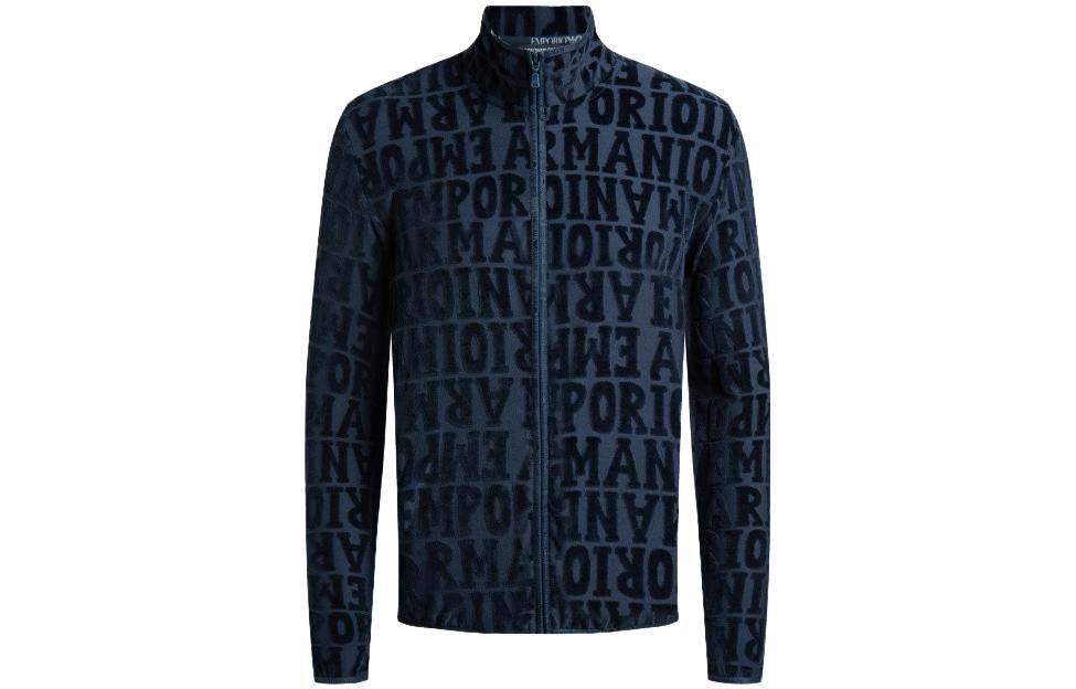 EMPORIO ARMANI/阿玛尼 Emporio Armani FW23 Logo Zip Jacket Navy