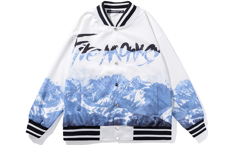 火猴/FireMonkey FireMonkey Snow Mountain Varsity Jacket
