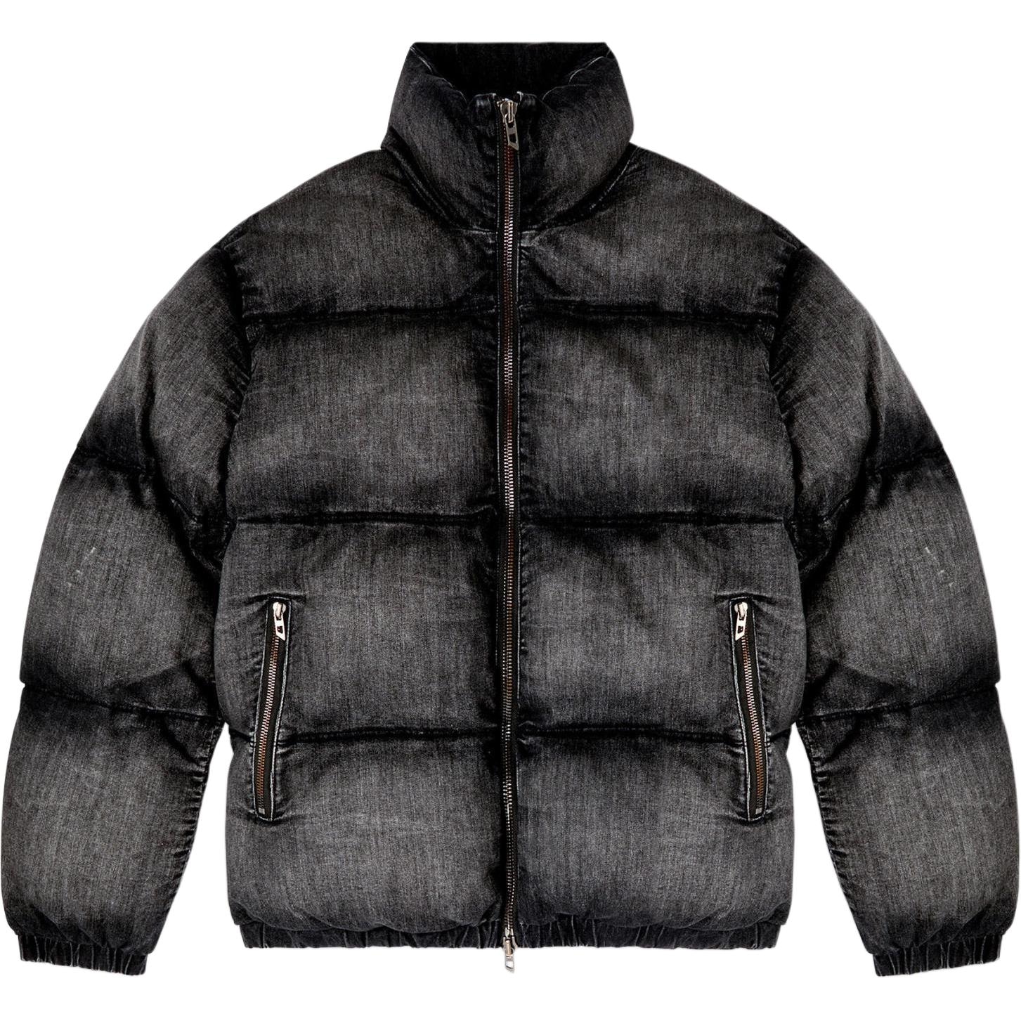 DIESEL FW24 Faded Turtleneck Down Jacket Black