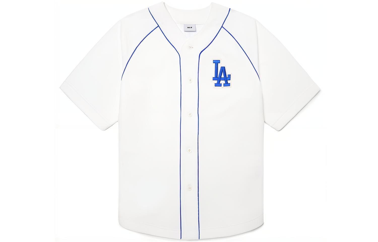 MLB Dodgers Logo Embroidered White Tee
