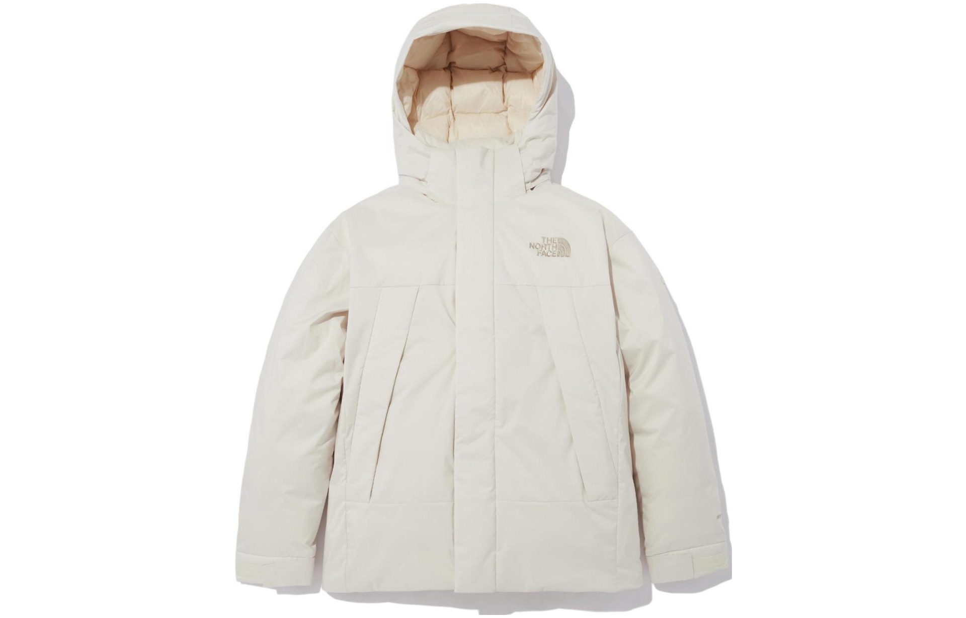 北面/THE NORTH FACE The North Face Logo Down Jacket Cream