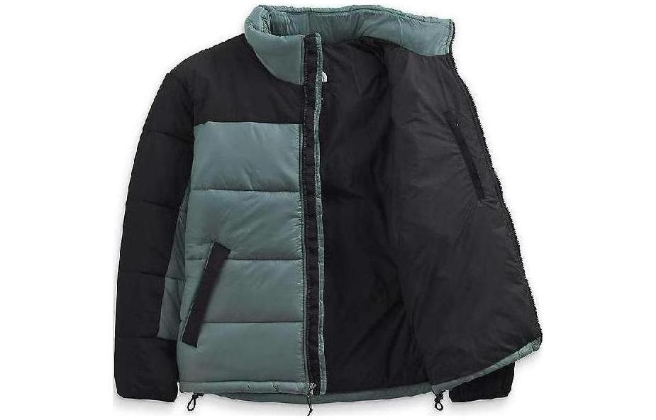 The North Face Printed Logo Zip-Up Down Jacket Light Blue
