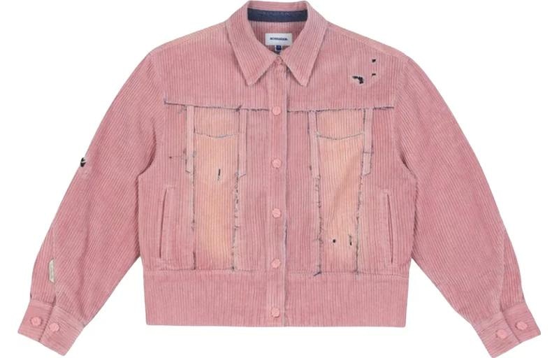 ADER ERROR Distressed Collar Jacket Pink