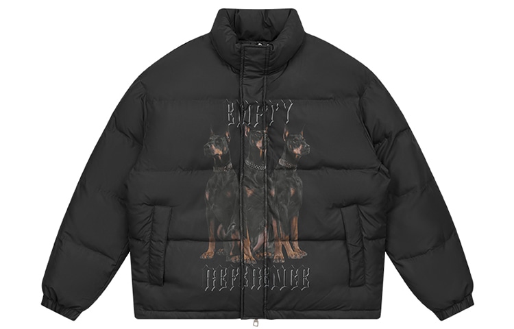 EMPTY REFERENCE Doberman Series Cotton Jacket Black