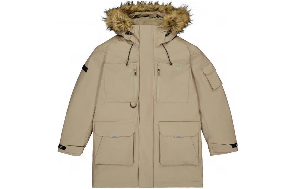 New Balance Long Down Jacket Brown