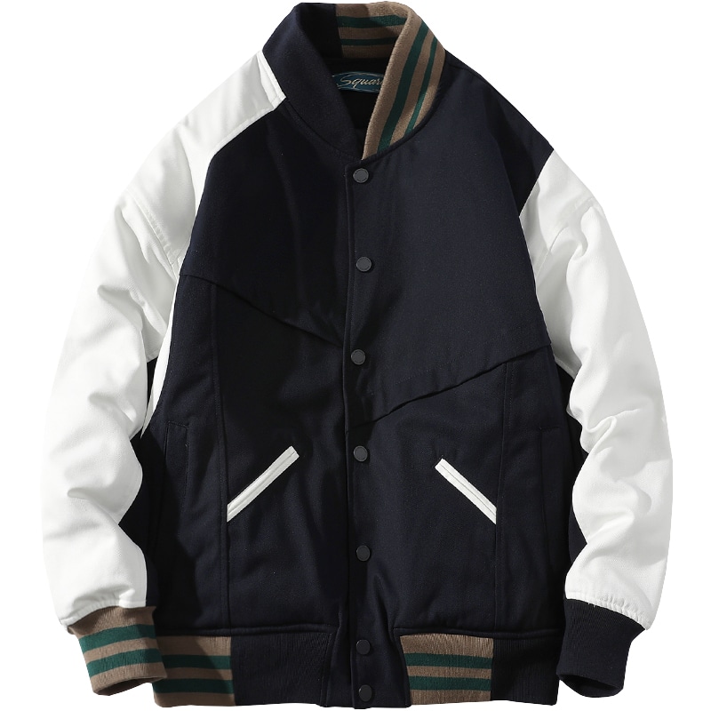A SQUARE ROOT/A 的平方根 A SQUARE ROOT Varsity Jacket Navy
