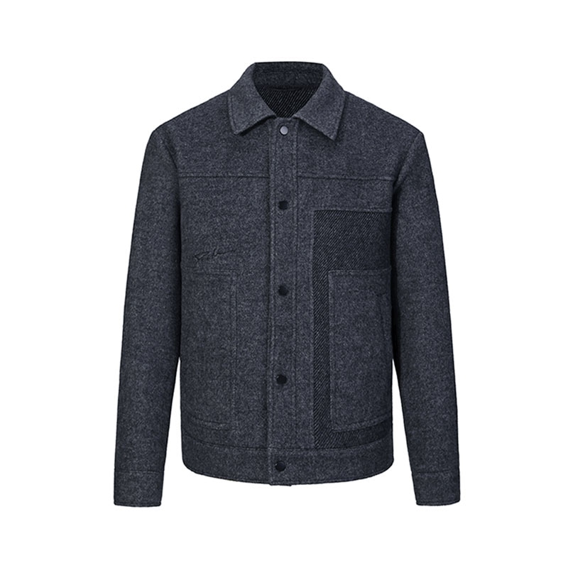 David Naman Wool Coat Grey