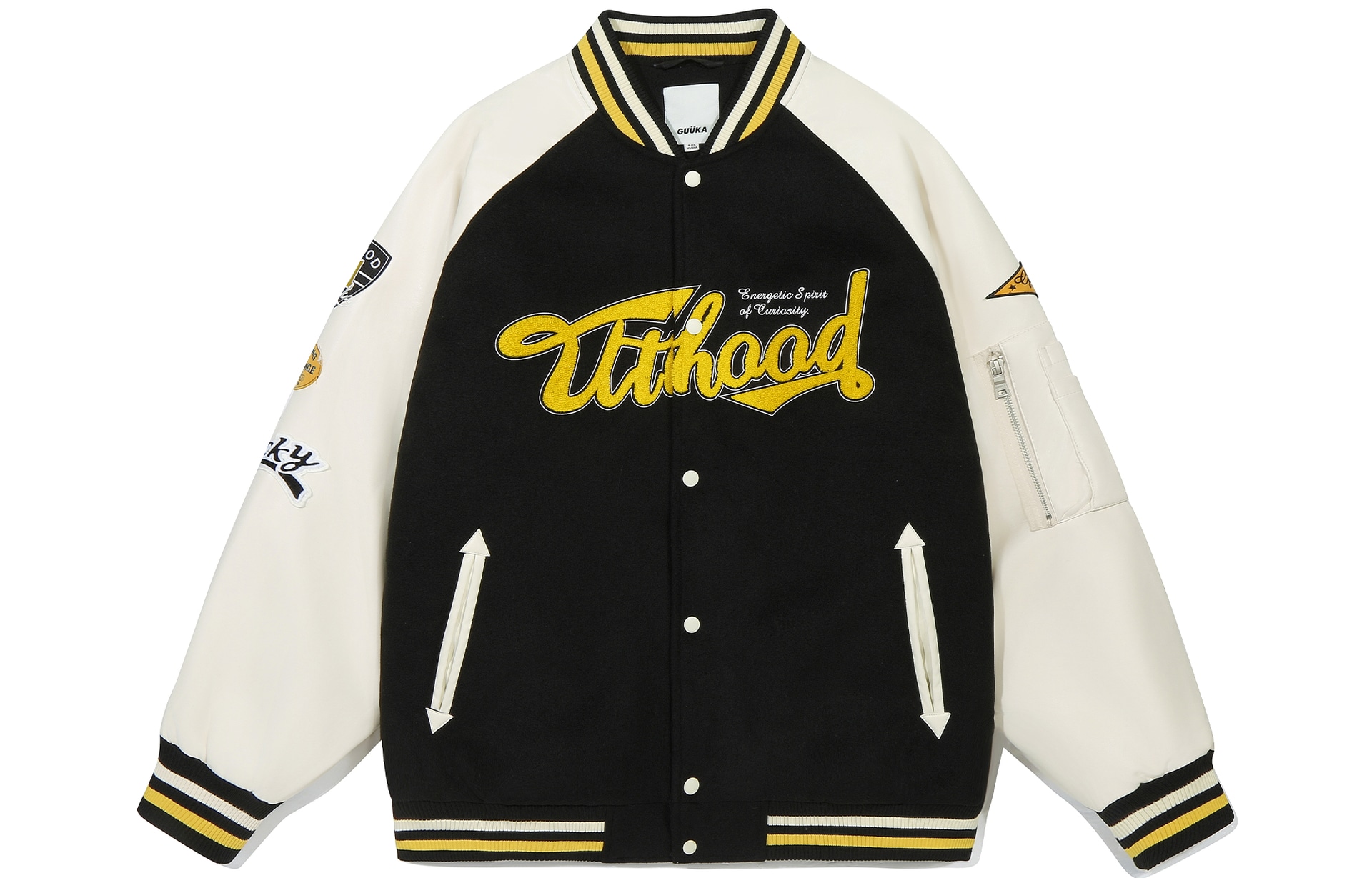 Guuka Classic Varsity Jacket Black