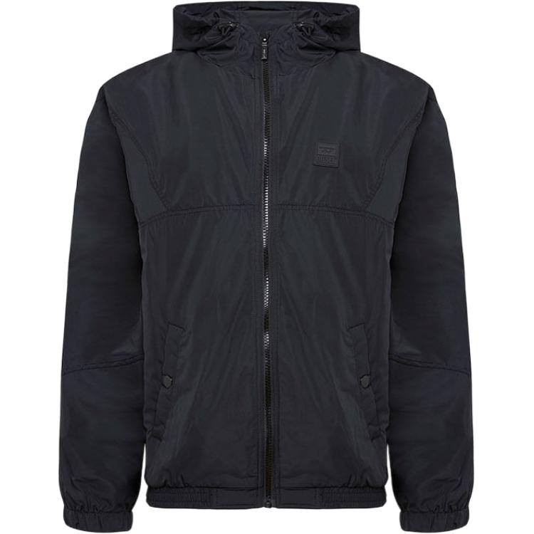 DIESEL Hooded Logo Mesh Lined Jacket Black