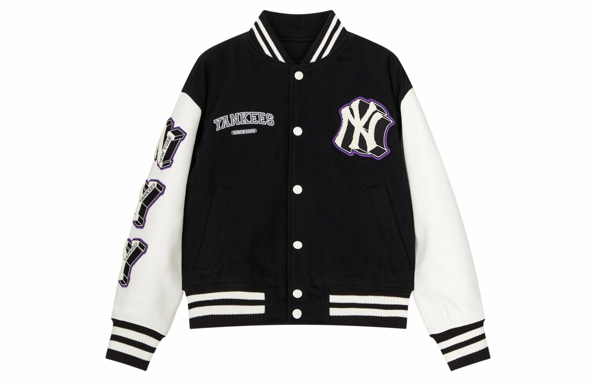 MLB Yankees Varsity Jacket Black