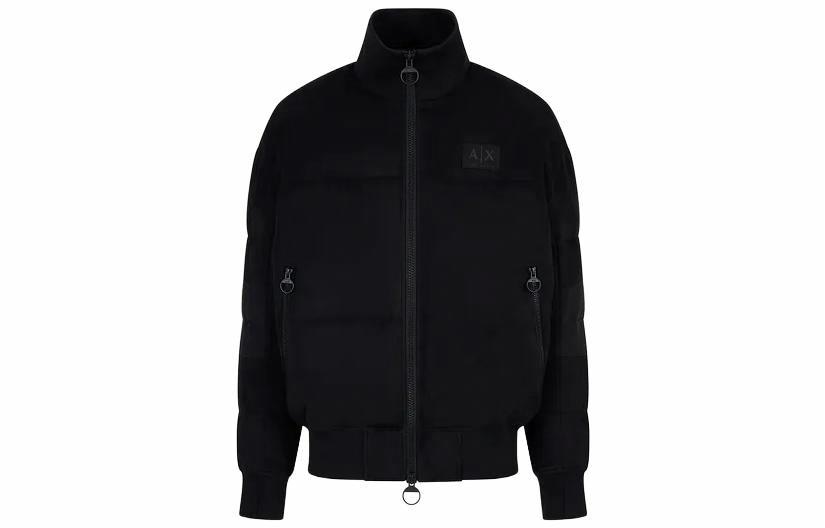 ARMANI EXCHANGE Emporio Armani Logo Zip Turtleneck Jacket Black