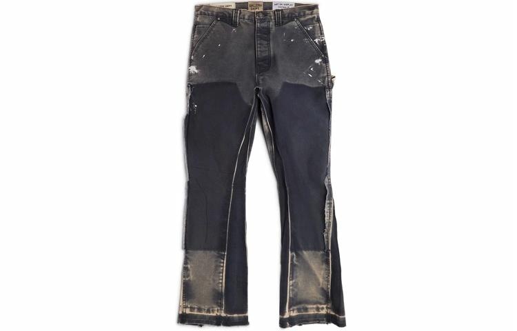 Gallery Dept. Logo Patch Paint-Splatter Jeans Navy