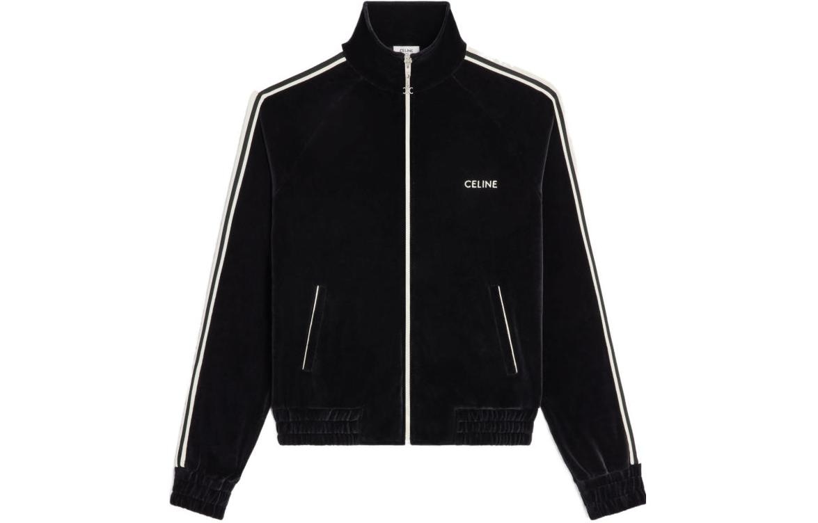 Куртка Celine SS24 Logo High Neck Zip Jacket