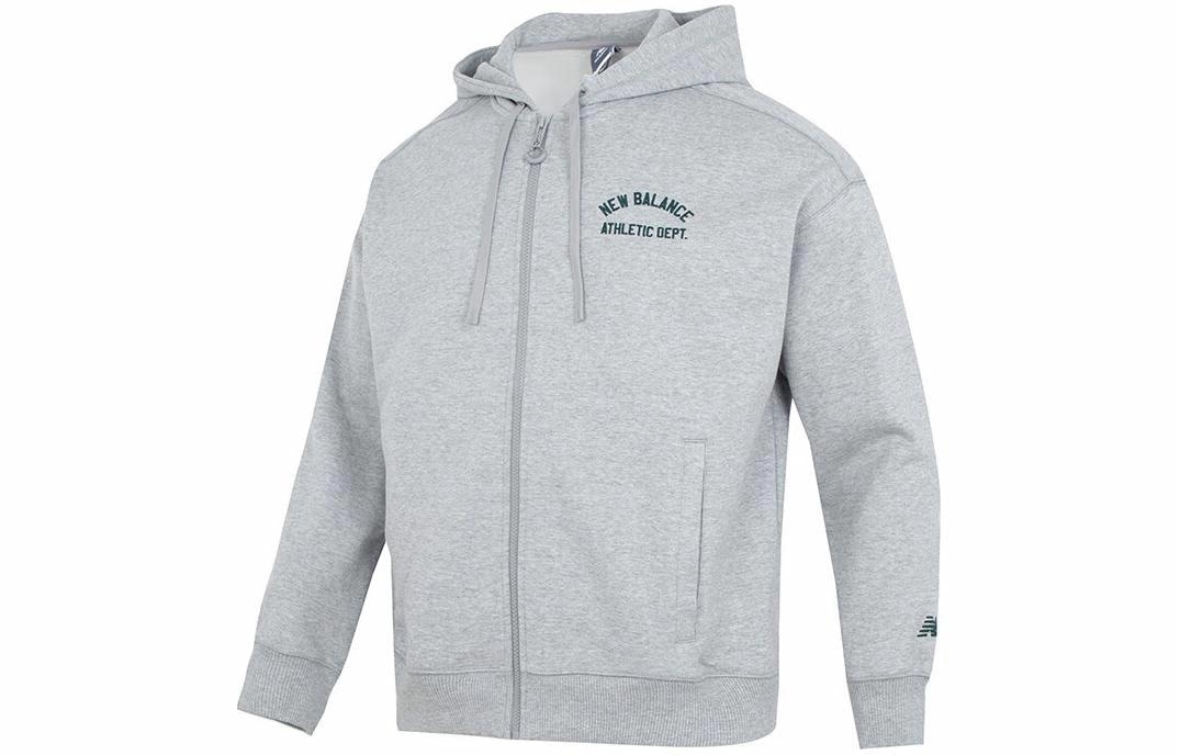 Куртка New Balance Letter Print Hoodie Jacket Gray