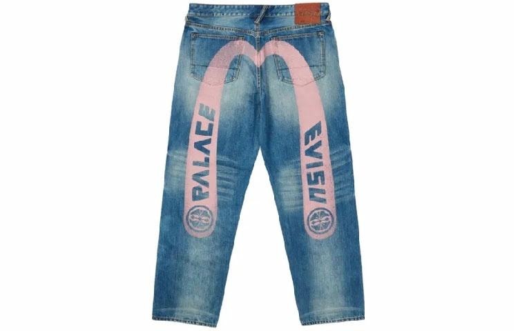 Джинсы Palace x Evisu Classic Dalcock Denim Jeans Indigo Mid Wash