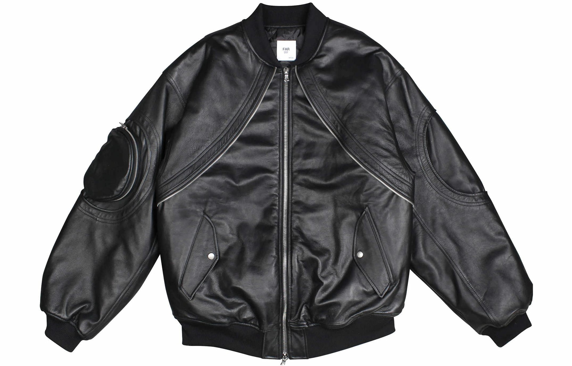 FARFROMWHAT FW22 Black Leather Jacket