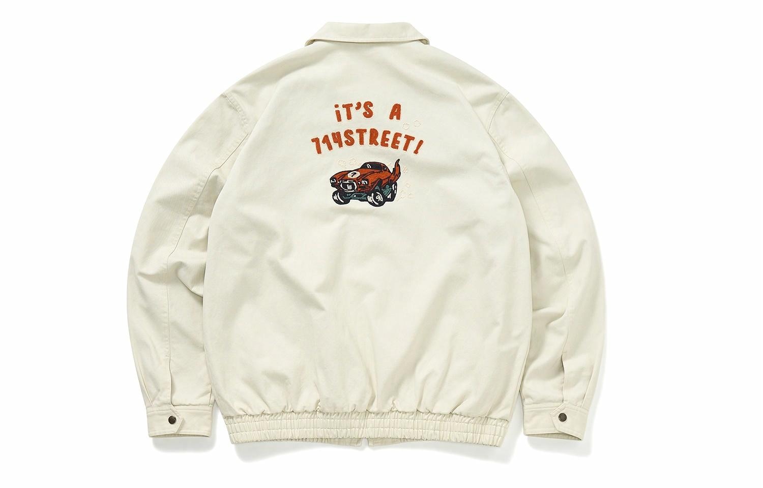 714STREET Retro Racing Embroidered Jacket
