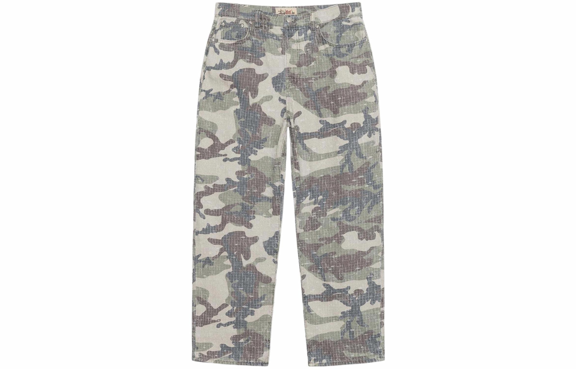 Stussy SS24 Drop2 Washed Straight Studded Embroidered Jeans