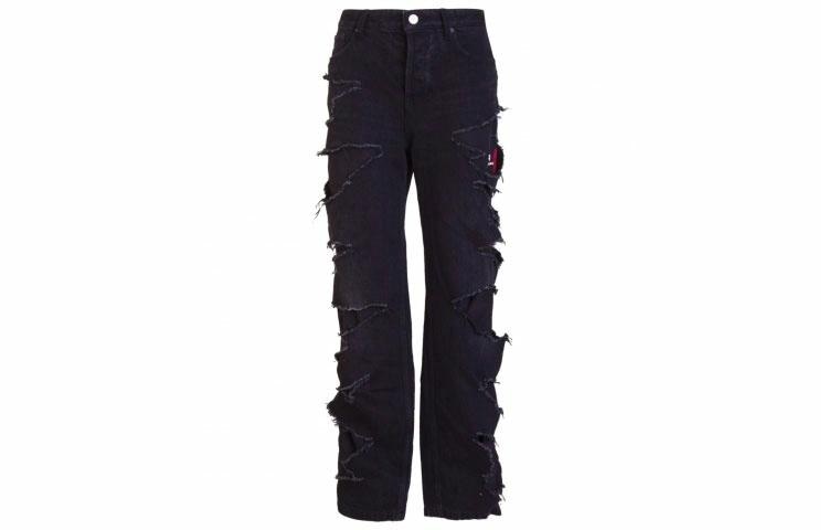 Джинсы Balenciaga Black Distressed Jeans